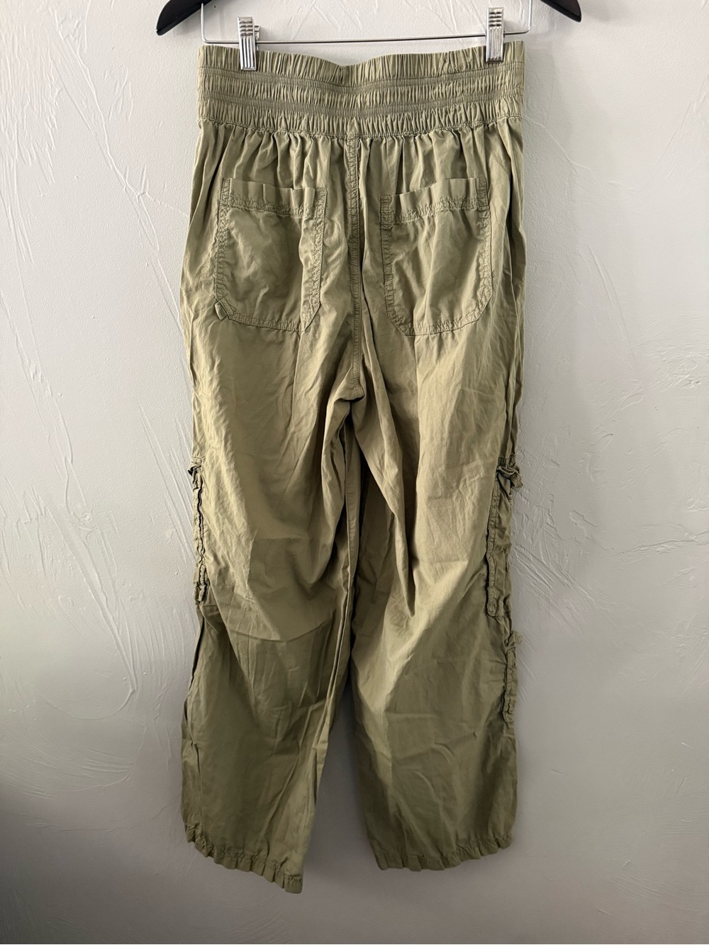 Aerie Olive Green Cargo Jogger Pants Size Small 100% Cotton Utility Boho - Picture 2 of 7